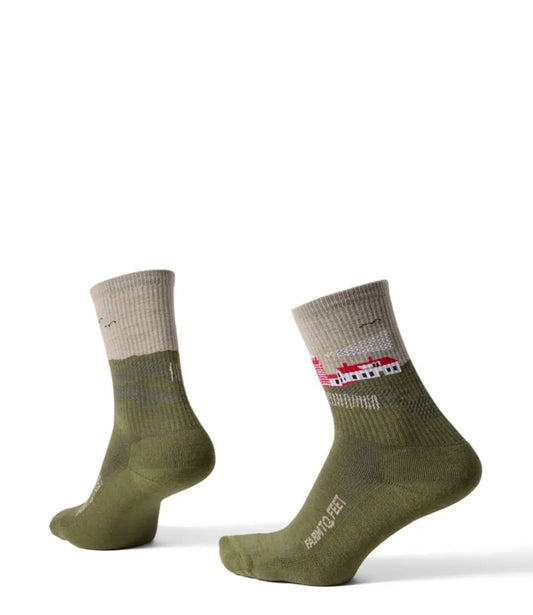 Adults' Farm to Feet West Quoddy Lighthouse Light Cushion 3/4 Crew Socks