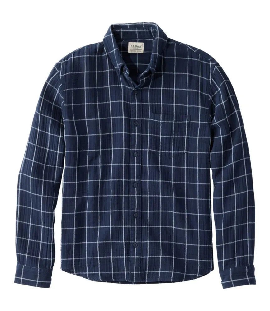 Men's Cloud Gauze Shirt, Long-Sleeve, Slightly Fitted Untucked Fit