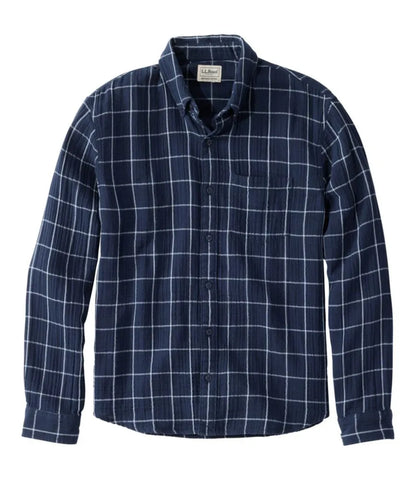 Men's Cloud Gauze Shirt, Long-Sleeve, Slightly Fitted Untucked Fit