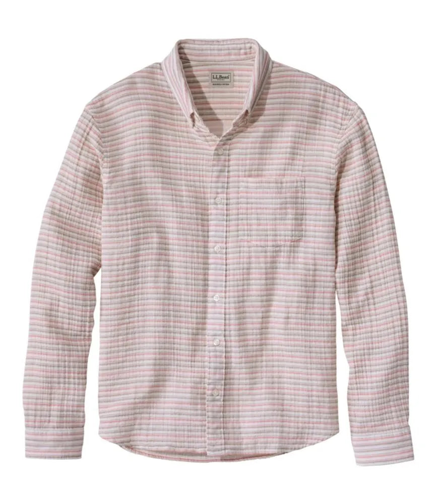 Men's Cloud Gauze Shirt, Long-Sleeve, Slightly Fitted Untucked Fit