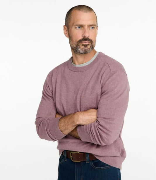 Men's All Seasons Cotton Blend Sweater, Crewneck