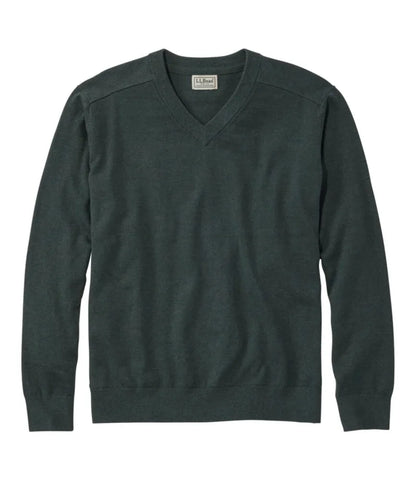 Men's All Seasons Cotton Blend Sweater, V-Neck