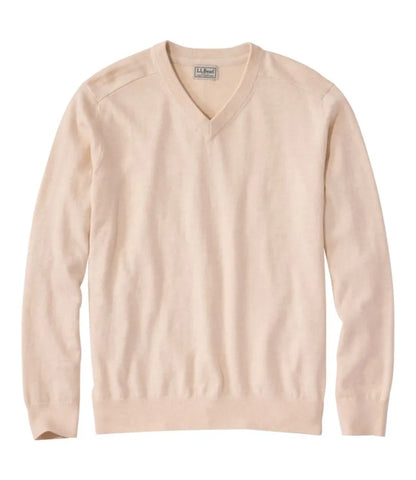 Men's All Seasons Cotton Blend Sweater, V-Neck