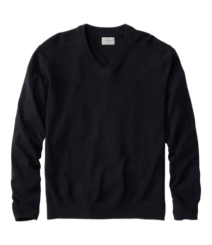 Men's All Seasons Cotton Blend Sweater, V-Neck