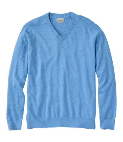 Men's All Seasons Cotton Blend Sweater, V-Neck