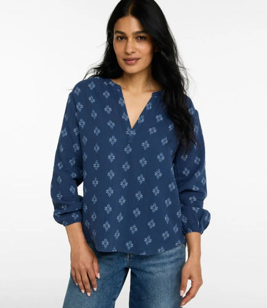 Women's Cloud Gauze Shirt, Splitneck Popover