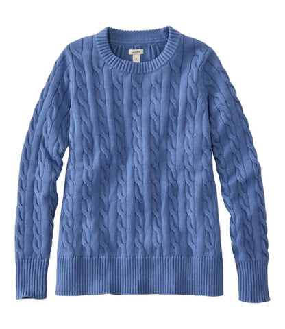 Women's The Original Double L® Sweater, Cable Crewneck