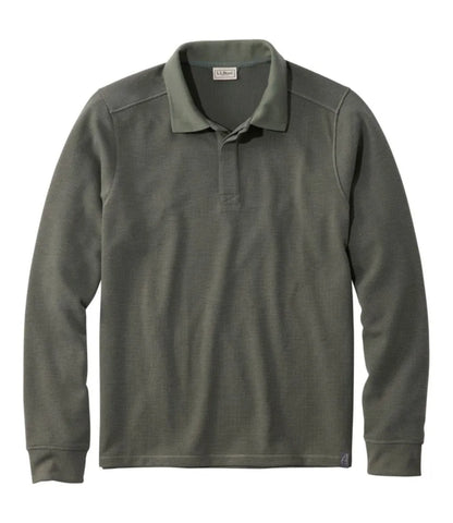 Men's Mountainside Micro Waffle Polo, Long-Sleeve