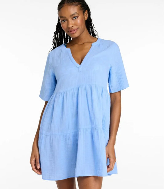 Women's Cloud Gauze Cover-Up Tiered Dress