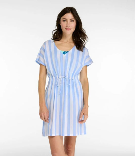 Women's L.L.Bean Coastal Cotton Cover-Up Caftan, Print
