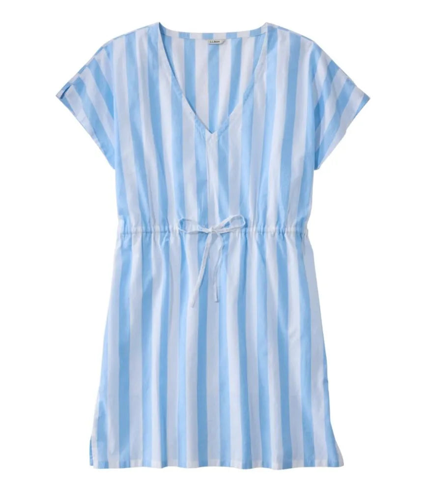 Women's L.L.Bean Coastal Cotton Cover-Up Caftan, Print