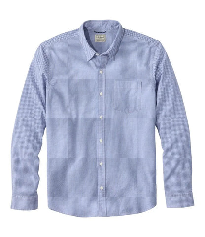 Men's Comfort Stretch Performance® Seersucker Shirt, Long-Sleeve, Slightly Fitted Untucked Fit, Plaid