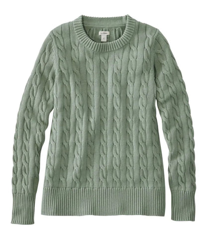 Women's The Original Double L® Sweater, Cable Crewneck