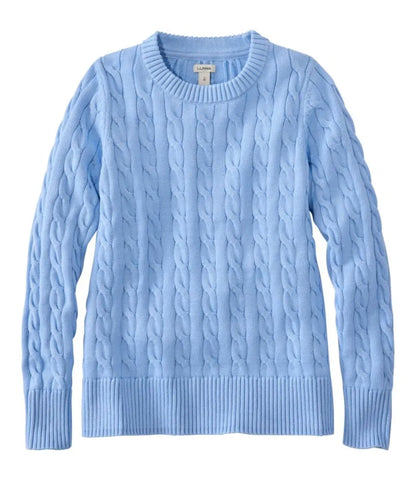 Women's The Original Double L® Sweater, Cable Crewneck