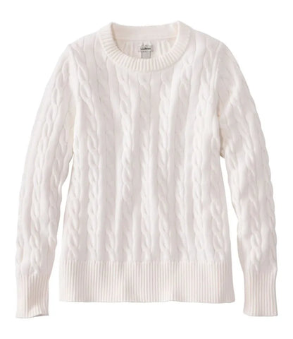 Women's The Original Double L® Sweater, Cable Crewneck
