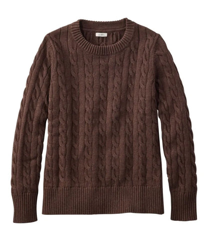 Women's The Original Double L® Sweater, Cable Crewneck