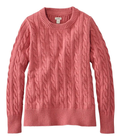 Women's The Original Double L® Sweater, Cable Crewneck