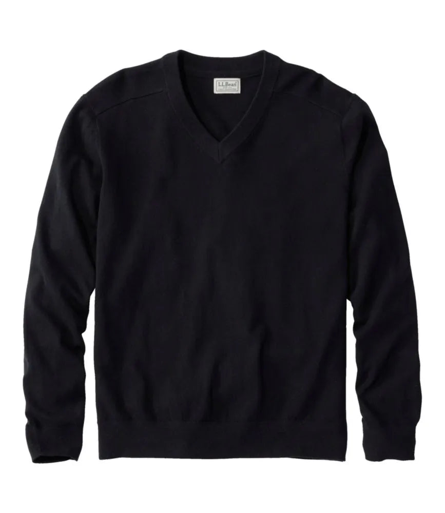 Men's All Seasons Cotton Blend Sweater, V-Neck
