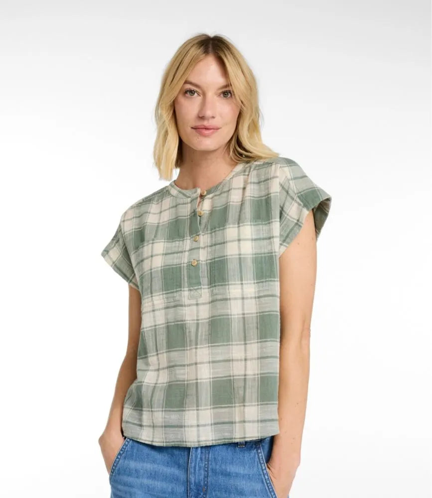 Women's L.L.Bean Day Breeze Shirt, Short-Sleeve Popover
