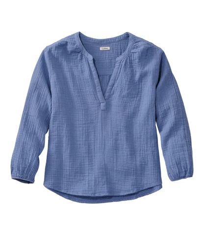 Women's Cloud Gauze Shirt, Splitneck Popover