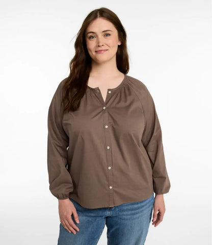 Women's Whisperweight Poplin Shirt, Long-Sleeve
