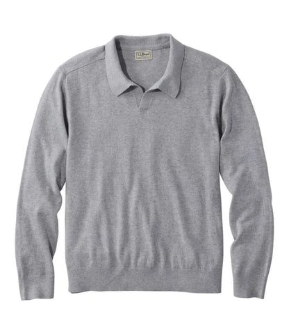 Men's All Seasons Cotton Blend Sweater, Long-Sleeve Polo