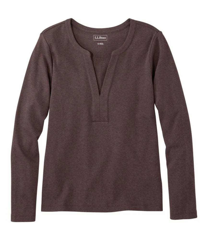 Women's L.L.Bean Tee, Long-Sleeve Splitneck