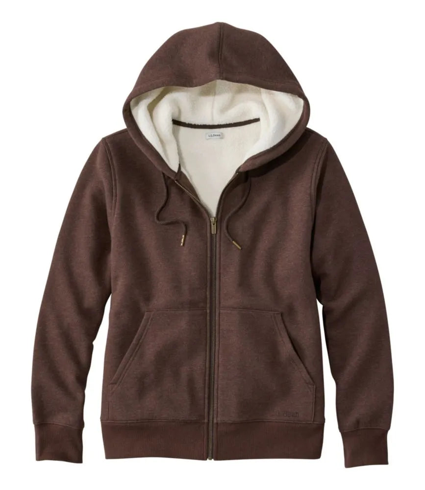 Women's Essentials Sweatshirt, Lined Full-Zip Hoodie