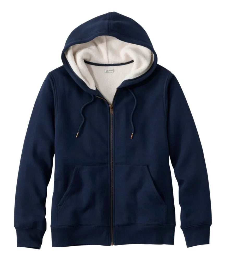 Women's Essentials Sweatshirt, Lined Full-Zip Hoodie