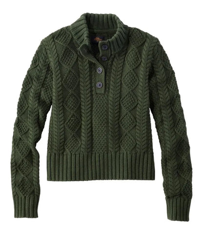 Women's Signature Cotton Fisherman Sweater, Mockneck