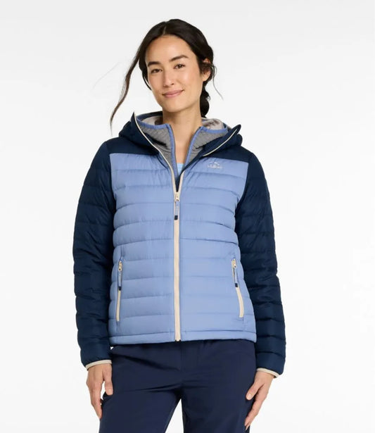 Women's Access Down Hooded Puffer, Colorblock