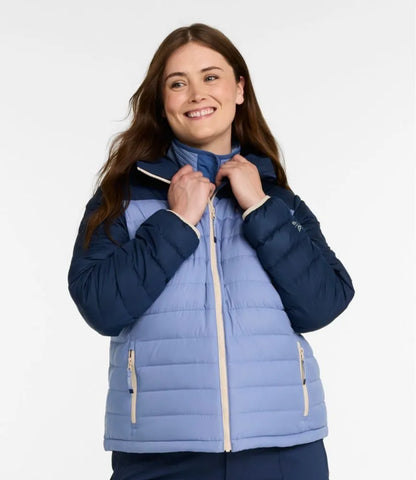Women's Access Down Hooded Puffer, Colorblock