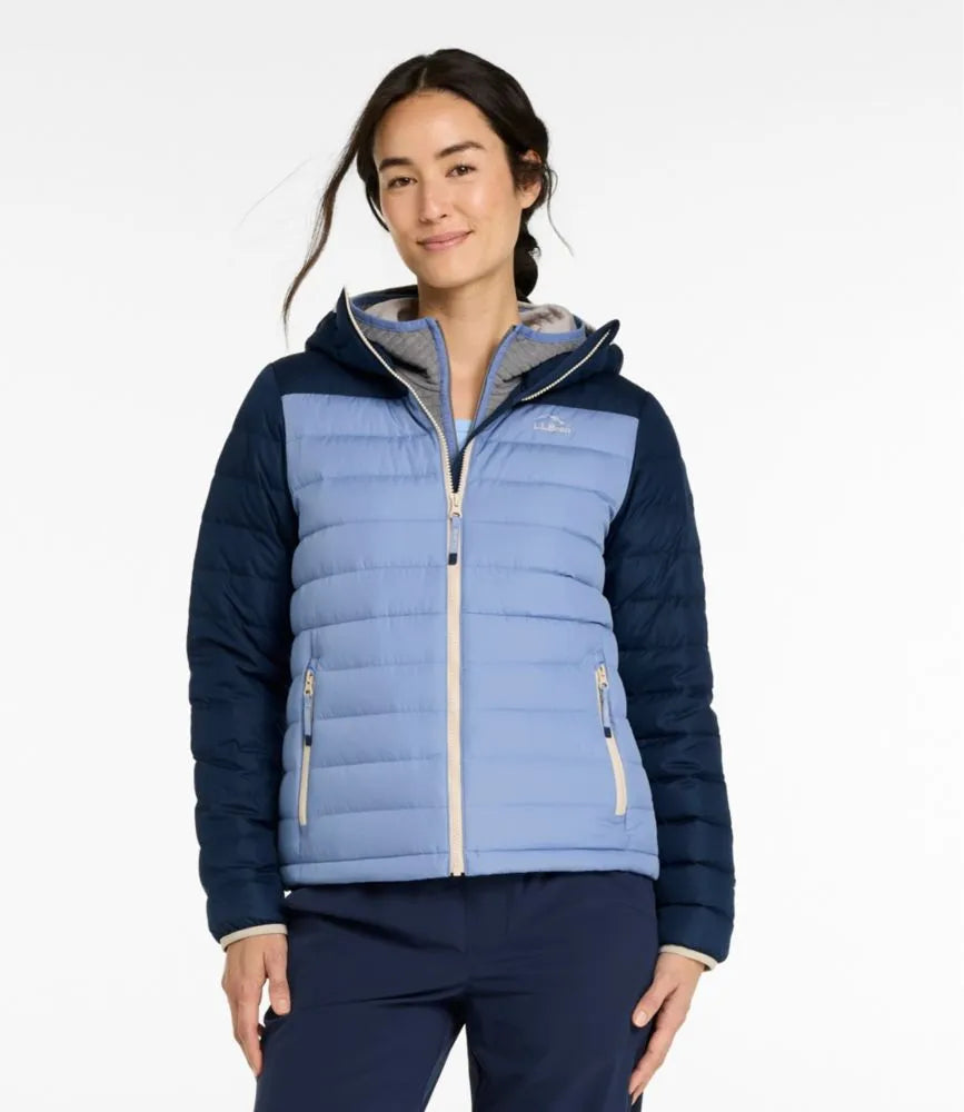 Women's Access Down Hooded Puffer, Colorblock