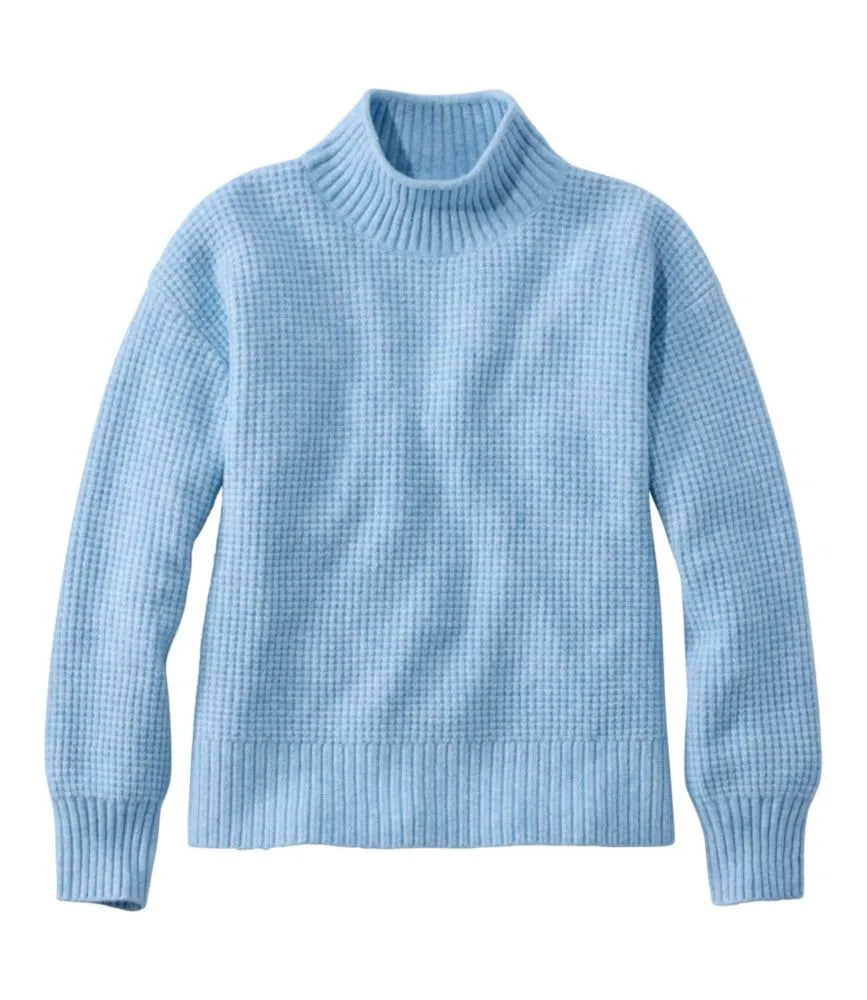 Women's Supersoft Waffle Sweater, Mockneck