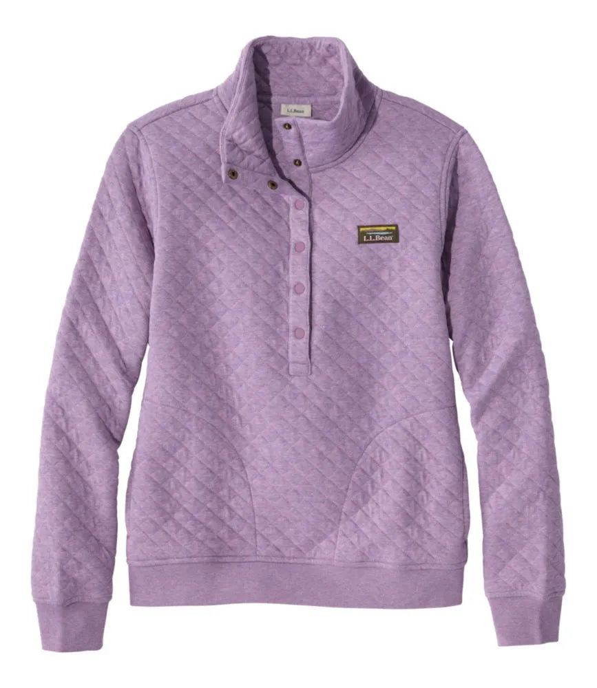 Women's Quilted Half-Snap Sweatshirt