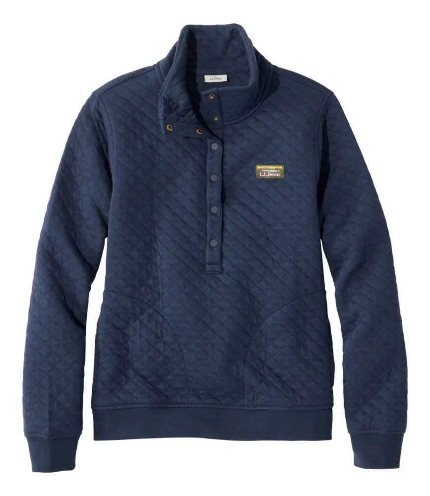 Women's Quilted Half-Snap Sweatshirt