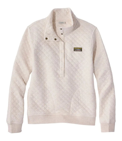 Women's Quilted Half-Snap Sweatshirt