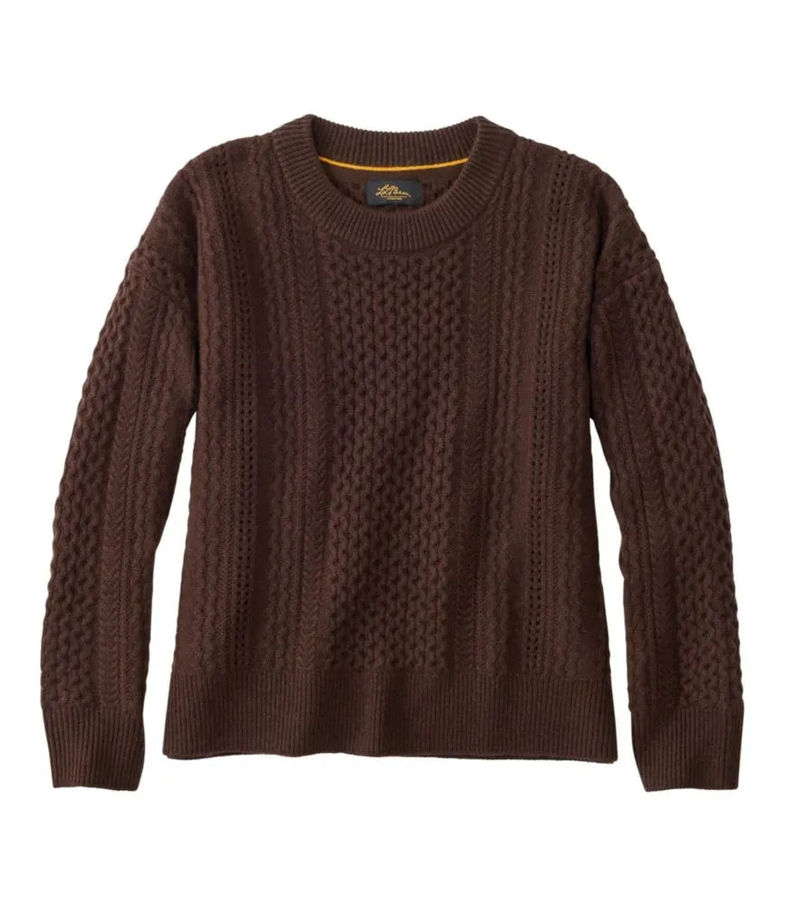 Women's Signature Cashmere Fisherman Sweater, Crewneck