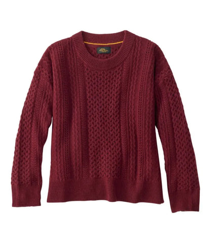 Women's Signature Cashmere Fisherman Sweater, Crewneck