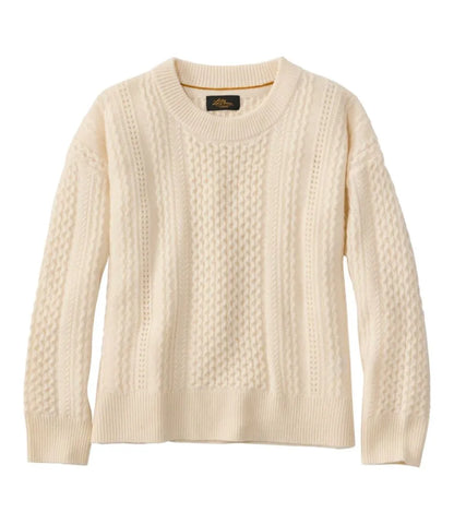 Women's Signature Cashmere Fisherman Sweater, Crewneck