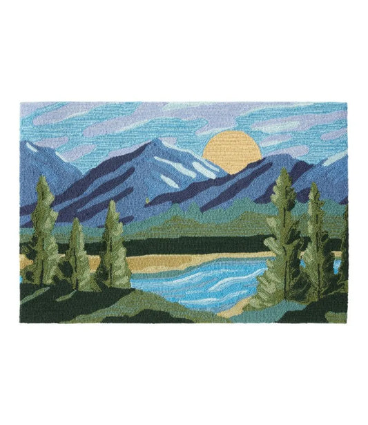 Indoor/Outdoor Vacationland Rug, Mountain Horizon