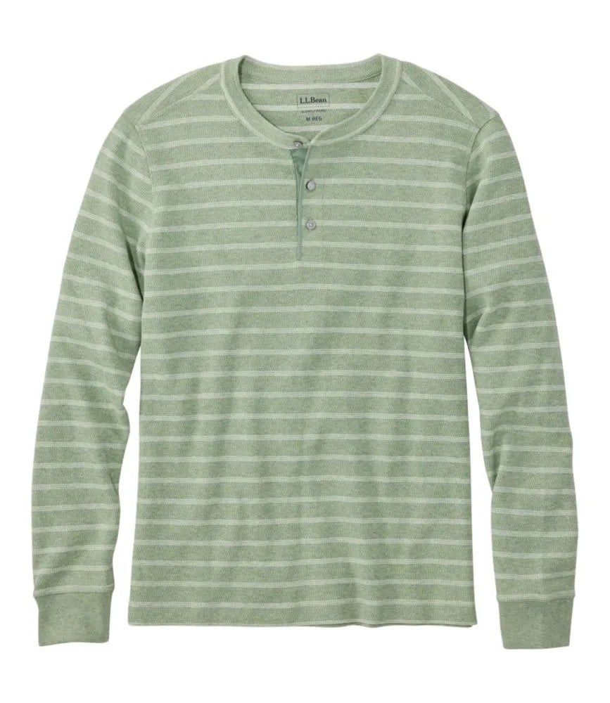 Men's Bean's Vintage Soft Knit Henley, Stripe