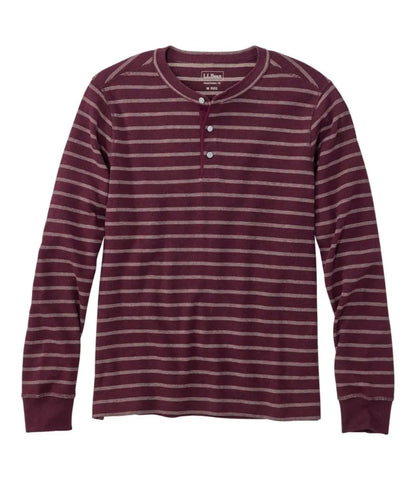 Men's Bean's Vintage Soft Knit Henley, Stripe
