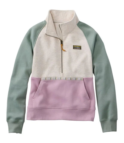 Women's Mountain Classic Sweatshirt, Half-Zip Colorblock