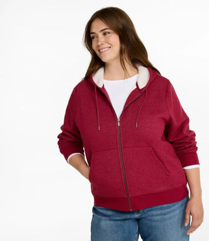 Women's Essentials Sweatshirt, Lined Full-Zip Hoodie