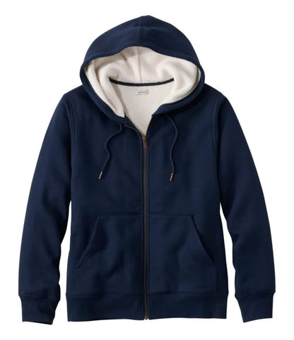 Women's Essentials Sweatshirt, Lined Full-Zip Hoodie