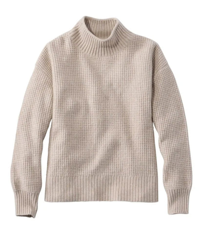 Women's Supersoft Waffle Sweater, Mockneck