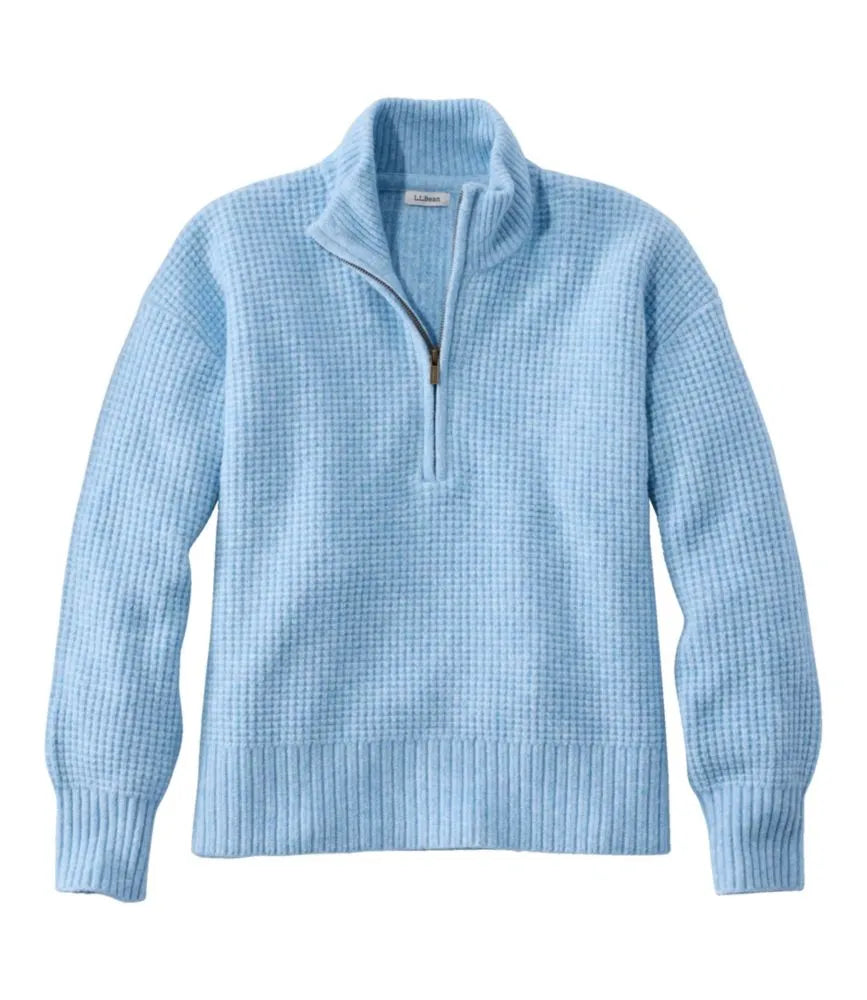 Women's Supersoft Waffle Sweater, Quarter-Zip