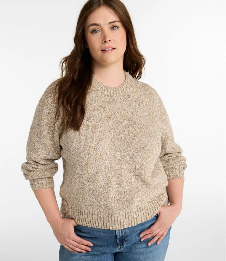 Women's Cotton Ragg Sweater, Relaxed Crewneck