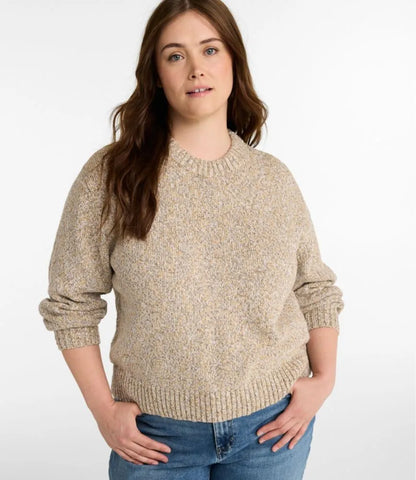 Women's Cotton Ragg Sweater, Relaxed Crewneck